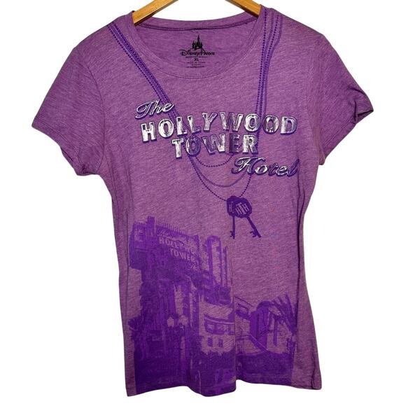 Disney Parks Other - Disney Parks The Hollywood Tower Hotel Purple T-Shirt Size: XL
